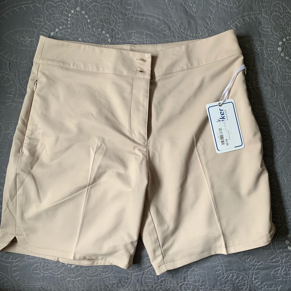 Lady Pinseeker Beige Golf Shorts